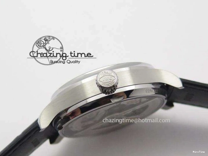 MIROTIME 0412 Practical Portuguese Real PR IW500109 ZF 1:1 Best Edition Black Dial On Black Leather Strap A52010 V 7308